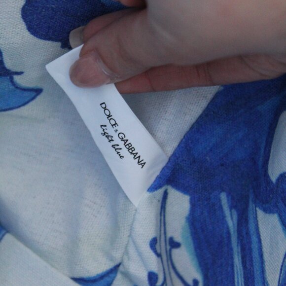 Dolce & Gabbana Light Blue Beach Summer Straw Tote Shopper Travel Bag - Picture 4 of 5